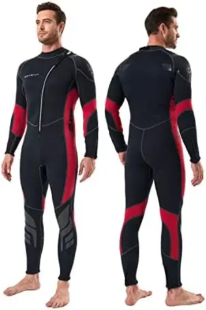 

Mens Womens Wetsuit Flame-I 3mm Neoprene Full Body Diving Suits Front Zip Wetsuit for Diving Snorkeling Surfing Swimming
