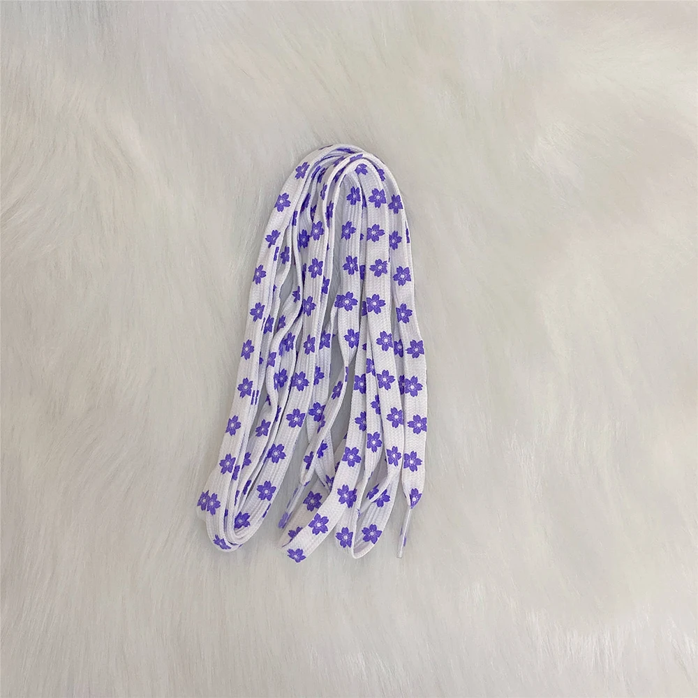 Original Multi-style Cherry Tie Dye Printin Blossom Pink Shoelace Female Flower Sneaker Woman Lace Of Lace White Female Shoelace