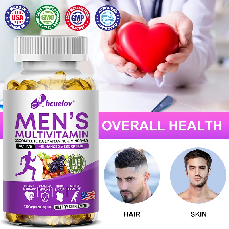 

Мужская витаминовая минеральная добавка-Витамин ABCDEK, магний, кальций, цинк, поддержка мозга, сердечных суставов, костей кожи, волос, ногтей, иммунитет