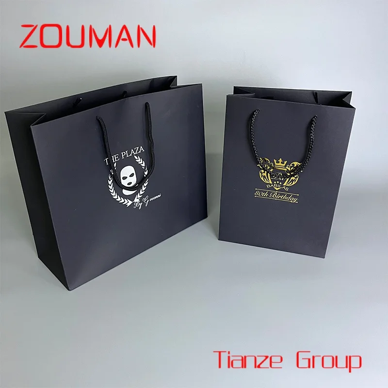 Пользовательский принт вашего собственного логотипа белый коричневый крафт