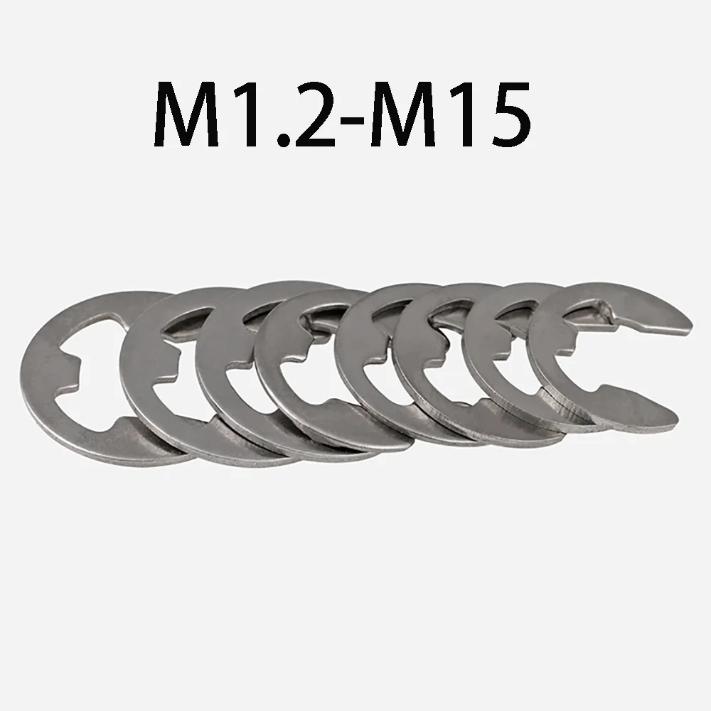 Стопорная пряжка из нержавеющей стали 304 пружина M1.2 M1.5 M2 M2.5 M3 M3.5 M4 M5 M6 M7 M8 M9 M10 M11 M12 M13