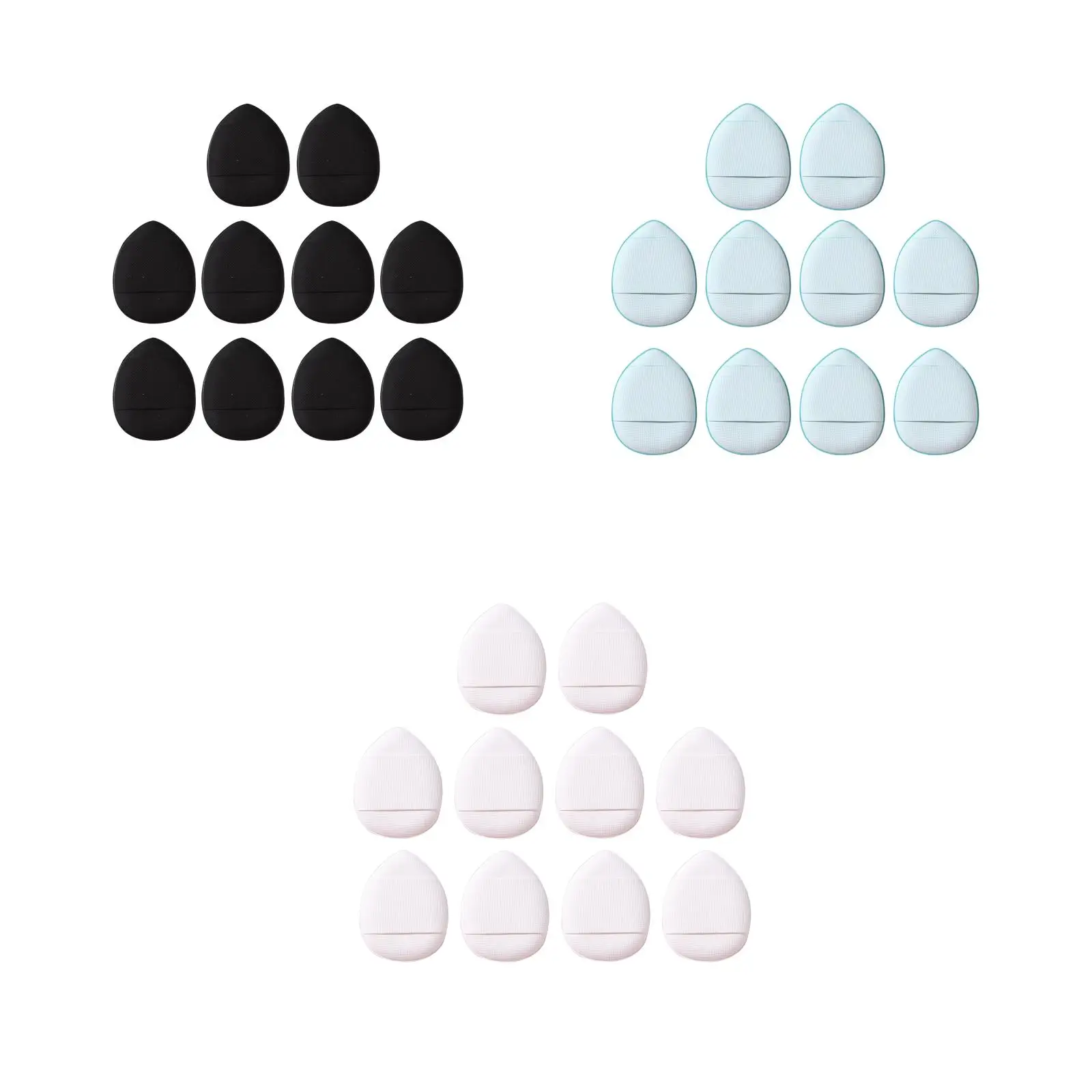 10 Pieces Fingertip Mini  Puff Cosmetic Tool Reusable Cosmetic Puff for  Blush Contouring Under Eyes Corners