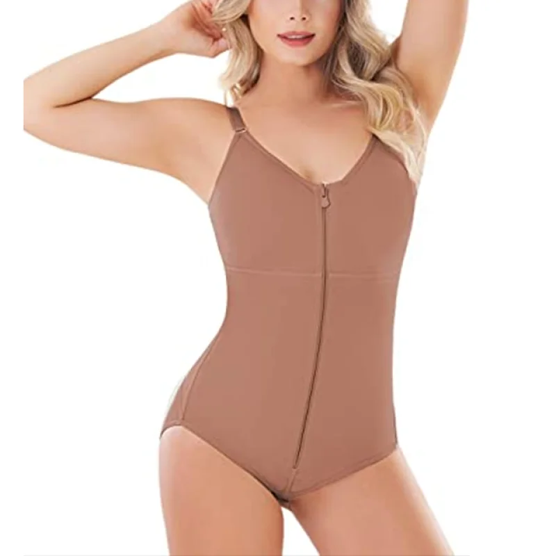 Waist Trainer Thigh Trimmer Short Postpartum V Neck Shaping Underwear Wiht Zipper For Women Shapewear  Postpartum Bodysuit