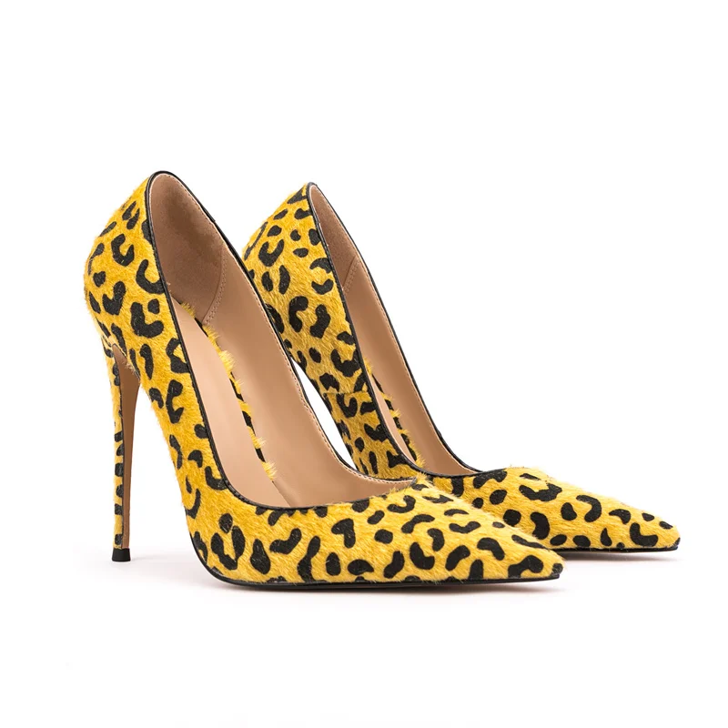 

Женские туфли-лодочки с острым носком, на высоком каблуке-шпильке, с леопардовым принтом