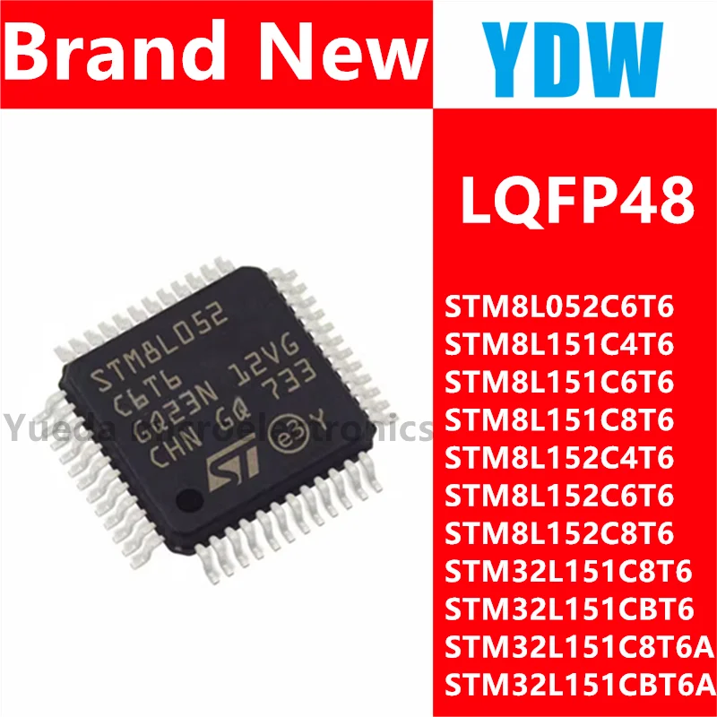 1 шт., STM8L052C6T6 STM8L151C4T6 STM8L151C6T6 STM8L151C8T6 STM8L152C4T6 STM8L152C6T6 STM8L152C8T6 STM32L151C8T6 STM32L151CBT6A