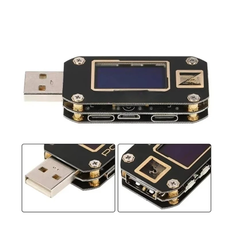 Фото Тестер USB EE1 WAP01 Type-C, тестер USB PD, QC 3.0 2.0, измеритель напряжения и тока зарядного устройства, вольтметр KM001, измеритель мощности №1