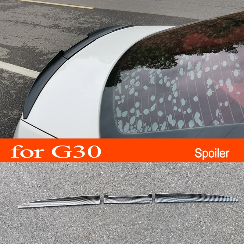

G30 3-секционный ПВХ Автомобильный задний багажник, крыло, спойлер, автомобильное окно, верхний спойлер на крышу для BMW 2016-2023 5-Series G30
