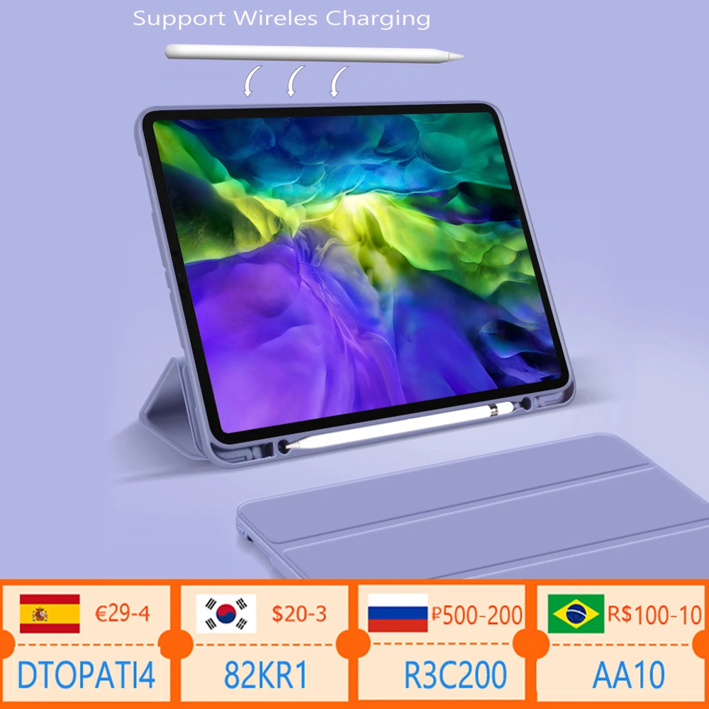 

New Case for iPad Pro 11 2021 Case for iPad Air 4 Case Air 2020 Pro 12.9 12 9 2021 for iPad 8th Generation 6th Mini 6 10”2 Cover