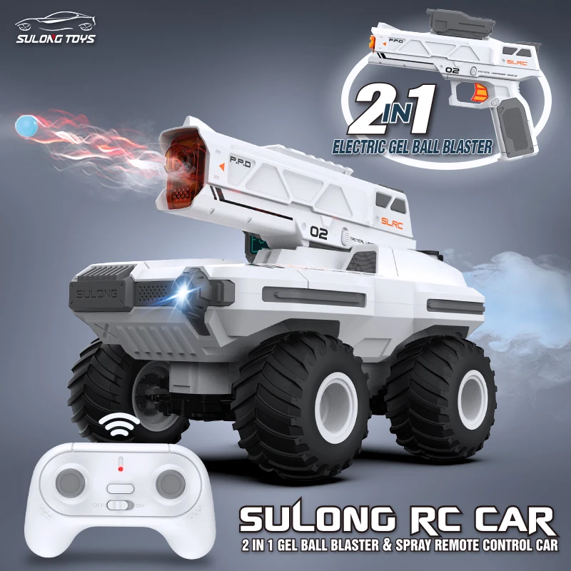 2 in 1 New RC Car Tank Multifunctional RC Car 1/14 Water Bomb Gel Star Chariot Shooting Electric Car Kids Toy Gun Boy Gift