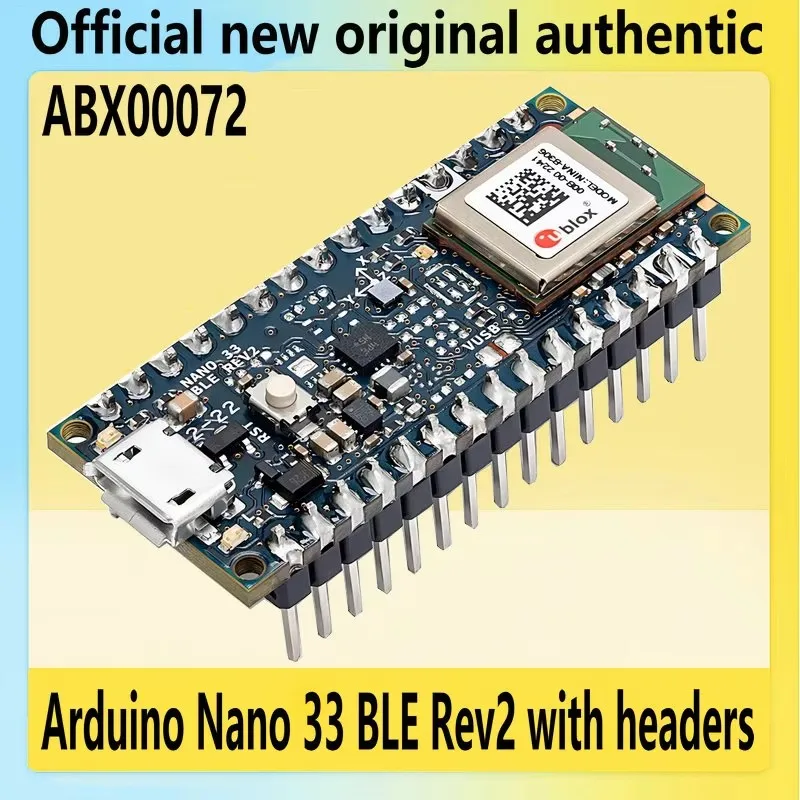 Плата разработки Arduino Nano 33 BLE Rev2 с разъемами ABX00072