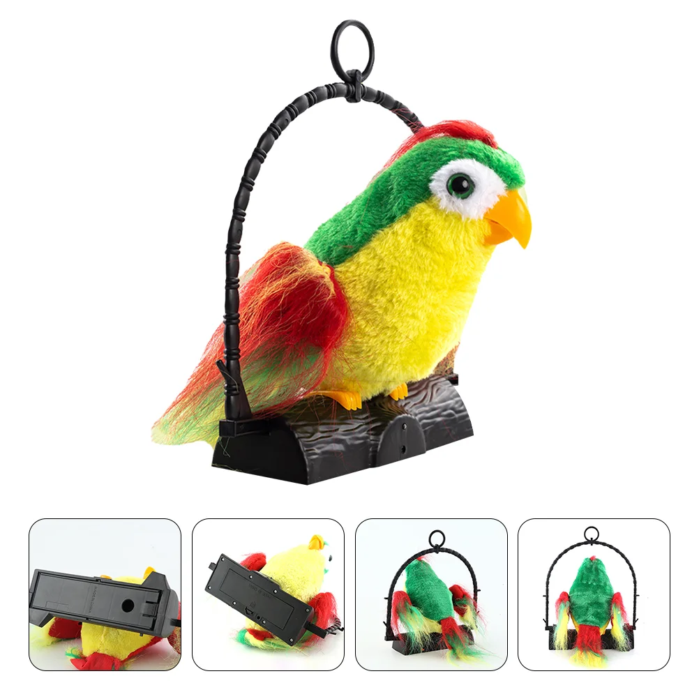 

Recording Parrot Household Decoration Talking Toy Electric Puzzle Early Learning Good Helper Plush Hanging Child