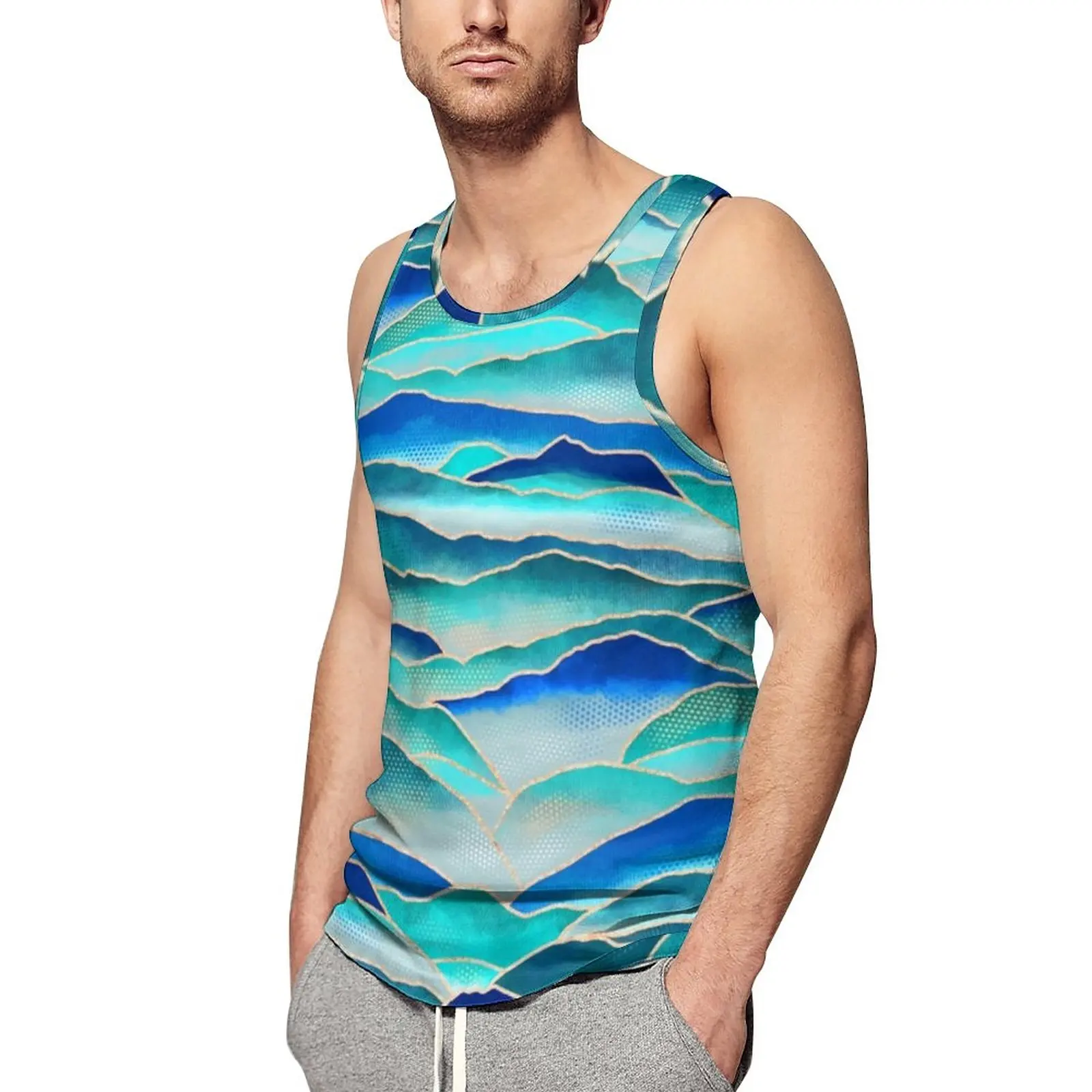 

Майка женская оверсайз с художественным принтом, без рукавов