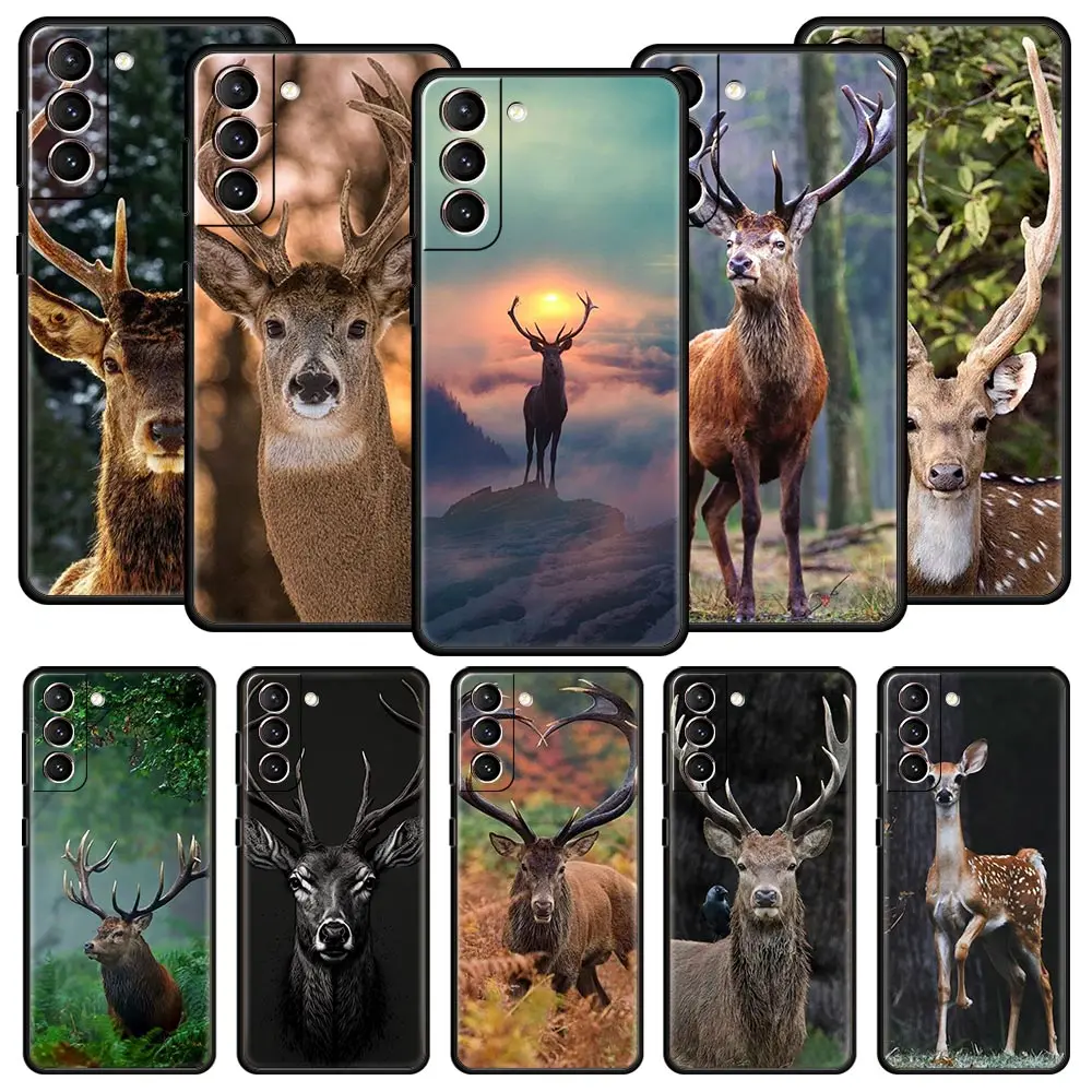 

Deer Hunting Camo Phone Case For Samsung Galaxy S23 Ultra S22 S21 S20 FE 5G S10 S10E S9 S8 Plus Note 20 Silicone Cover Bumper