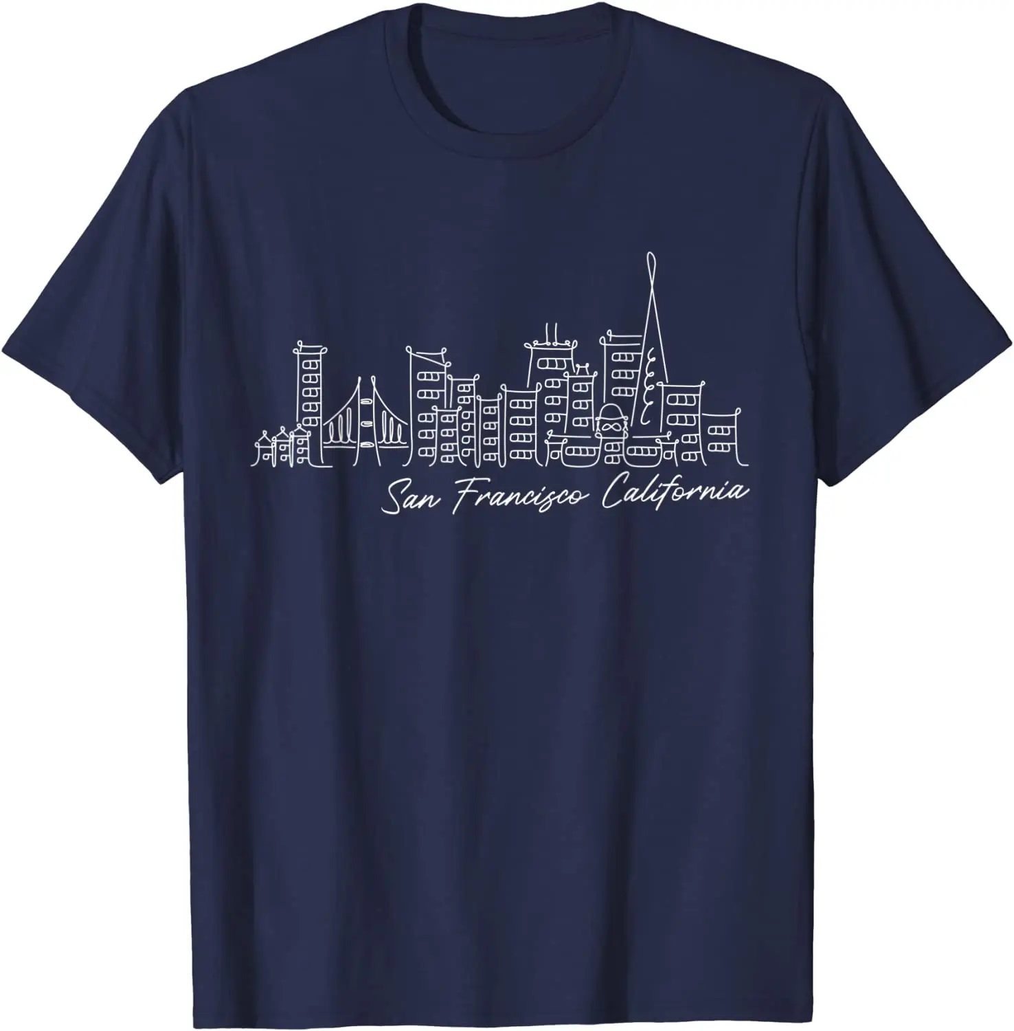 

Signature San Francisco City Skyline - California Souvenir T-Shirt