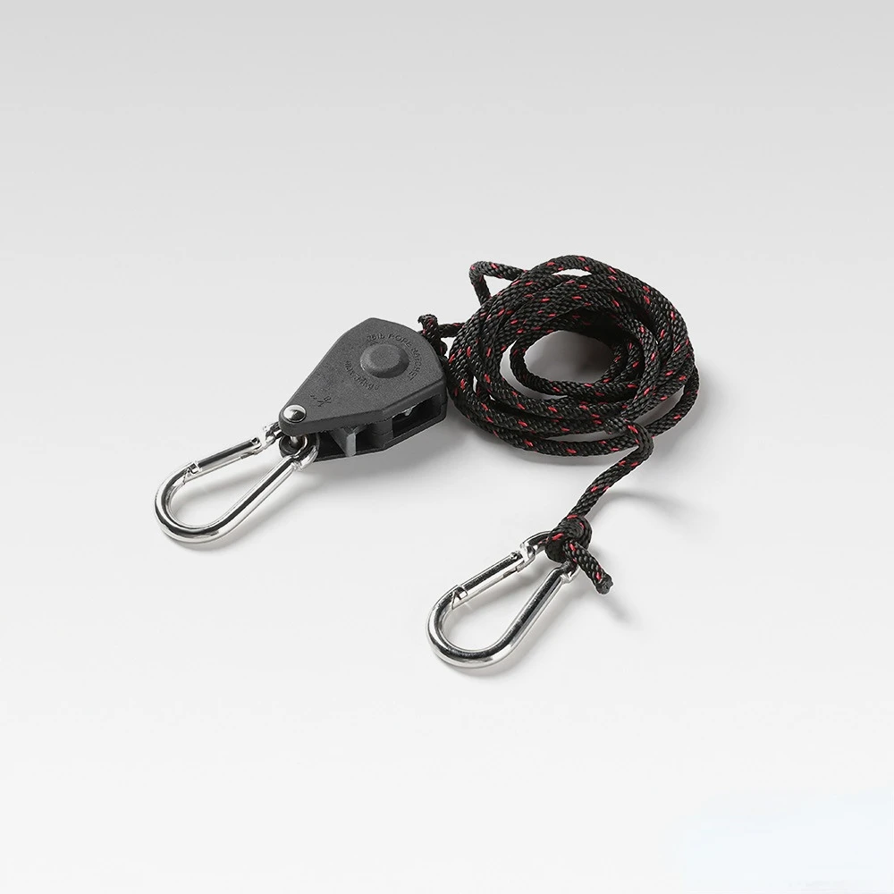 

2Pcs Tent Wind Rope Tensioner Adjustable Pulley with Carabiner Camping Hiking Outdoor Nylon Rope Fastener Stopper Tightener