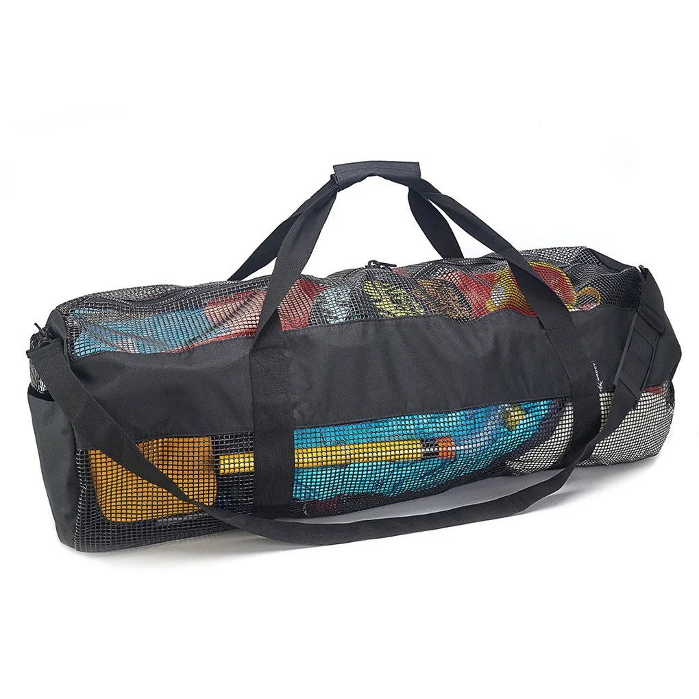 Diving Mesh Bag Nylon Snorkeling Equipment Fins Storage Carrying Tote Outdoor Beach Travel Swimming Organizing Pouch