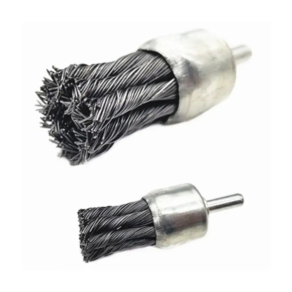 

3pcs 25mm Steel Knot Wire End Brush Rust Paint Removal Tools For Die Grinder For Metal Surface Cleaning Derusting Grinding