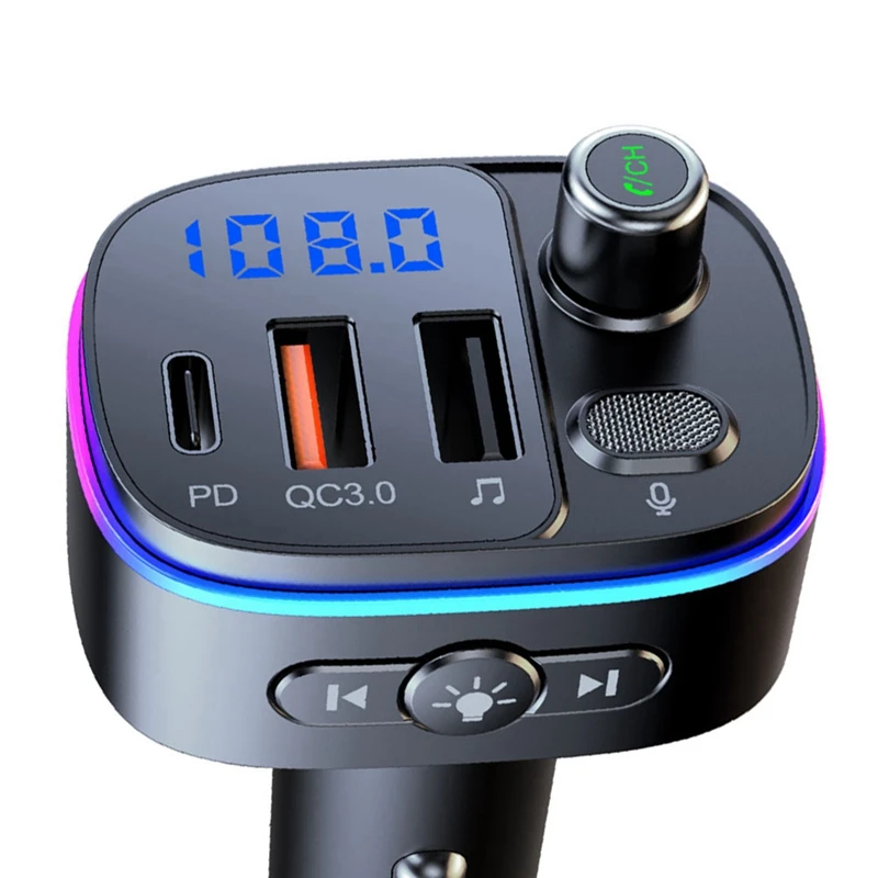 

New Car Bluetooth Mp3 Player Lossless Bluetooth Call Multifunctional Car Player Car Charger 3.0 Fast Charging Universal