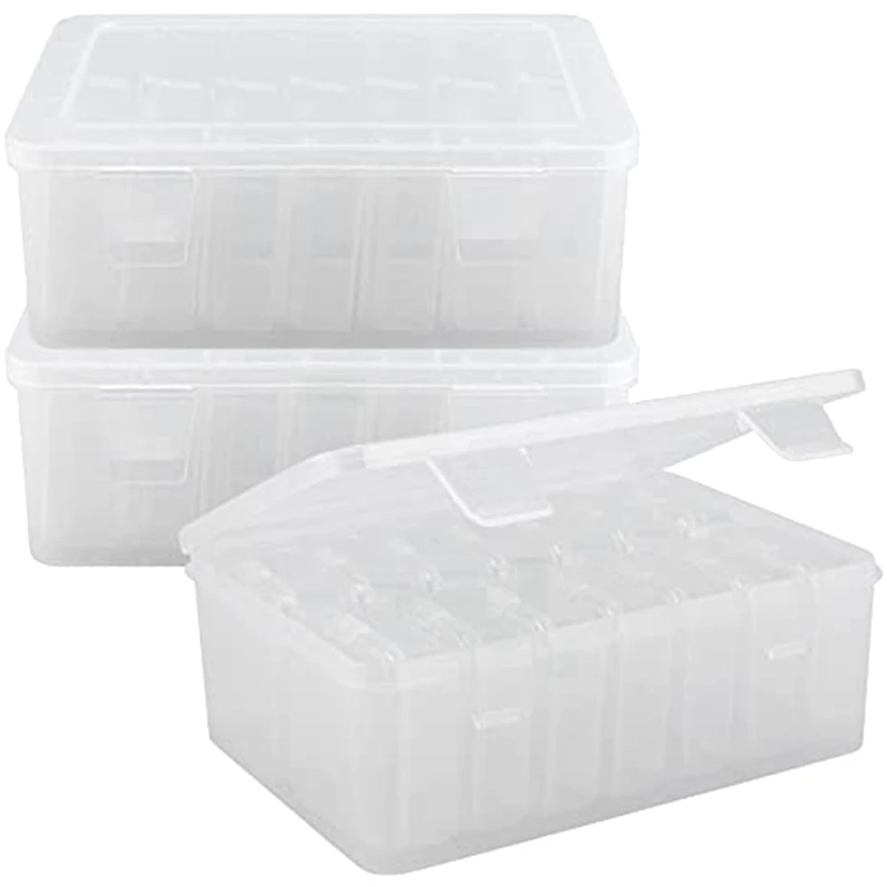 

3 Pack Clear Bead Storage Box Jewelry Collection Box With Lid, Rectangular Clear Diamond Jewelry Box, Crafts