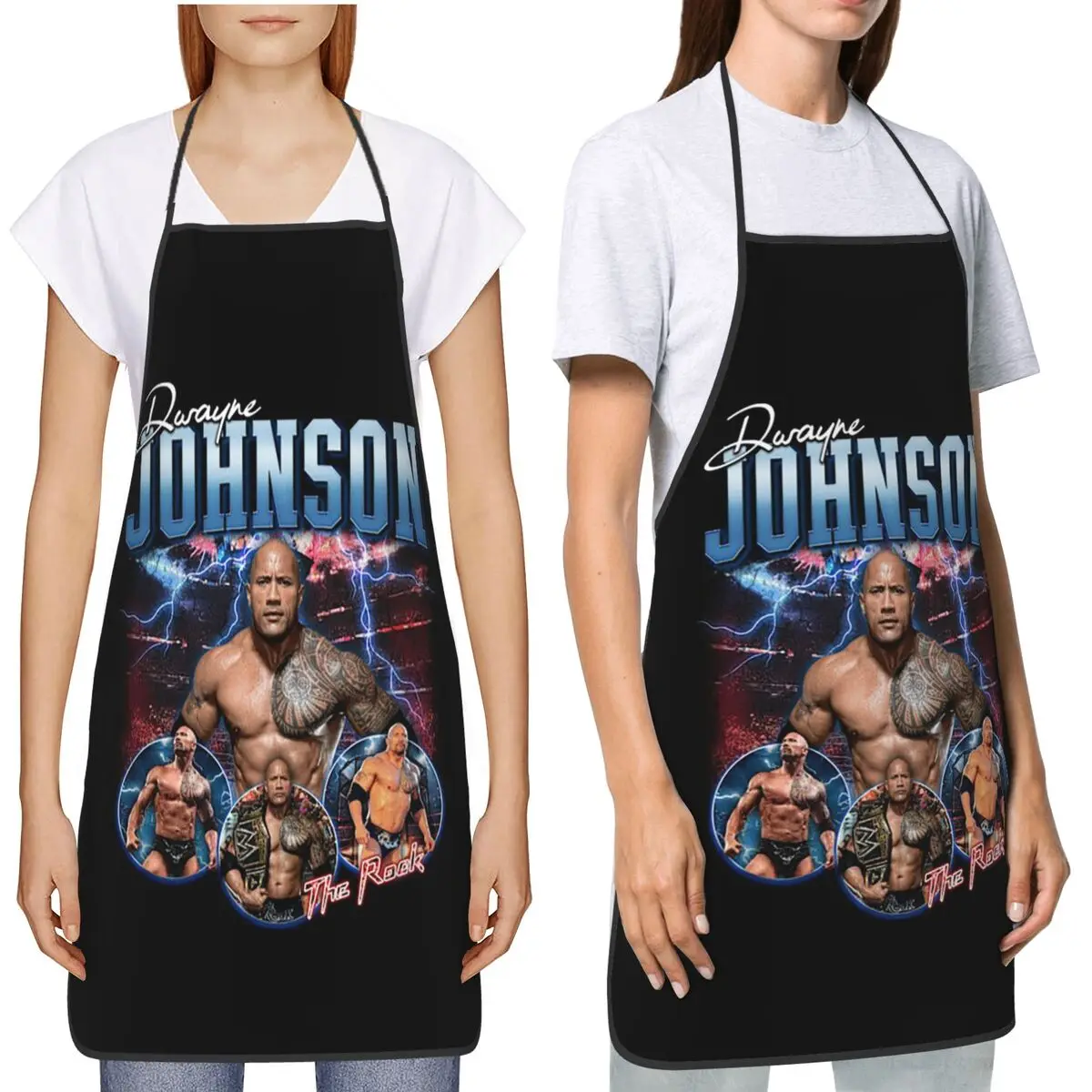 Фото Фартук Dwayne The Shrok Johnson The Rock Muscle Man для кухни, готовки, уборки, садоводства, для мужчин и женщин №3