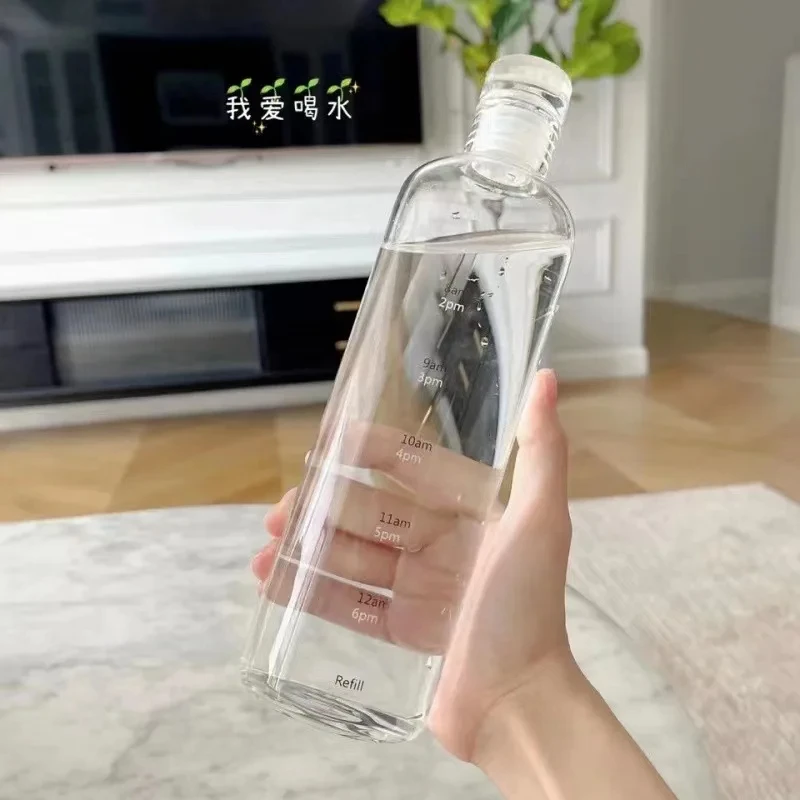 Пластиковая бутылка для воды 500 мл с маркером времени