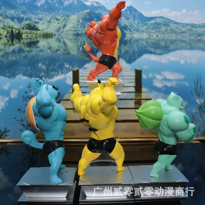 Покемон мускул Пикачу чармандер Сквиртл Бульбазавр экшн-фигурка креативный