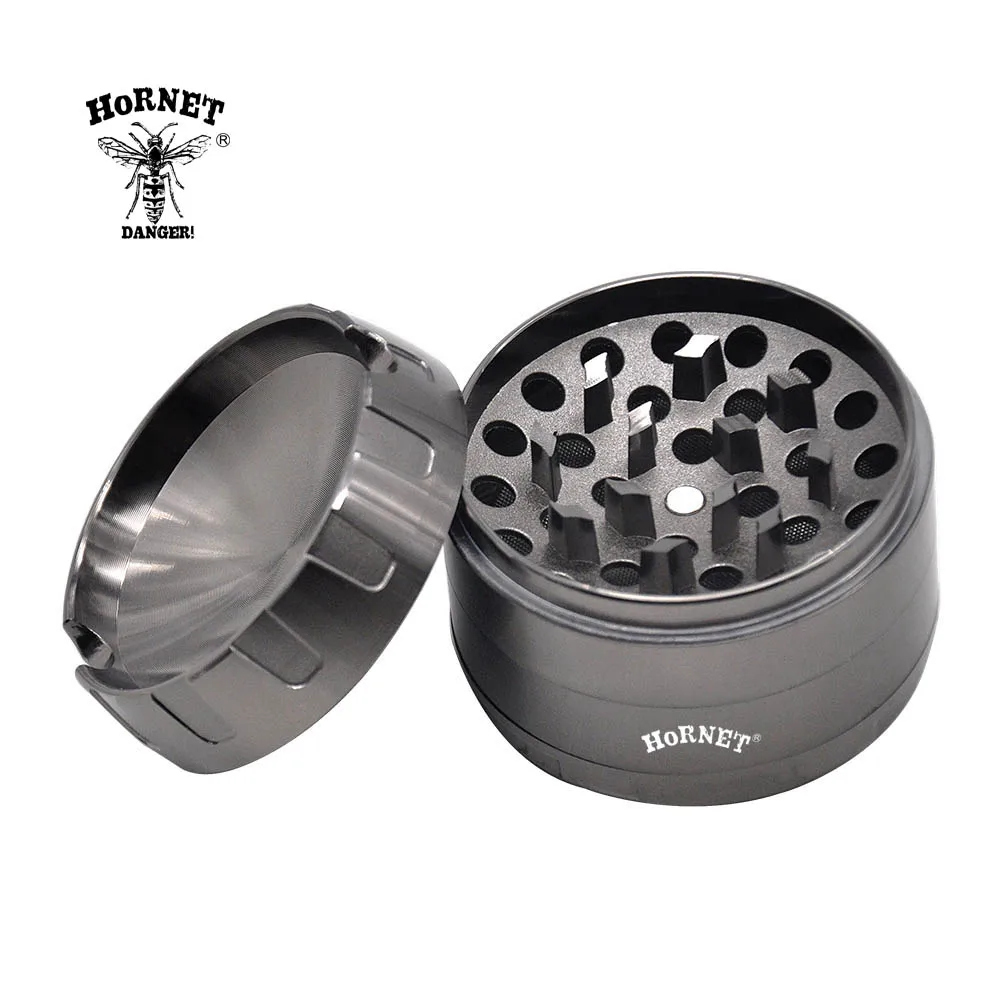 

HORNET Spice Crusher Zinc Alloy Tobacco Grinder Smoking Pipe 63MM 4Piece Metal Tobacco Herb Grinder Smoking Accessories
