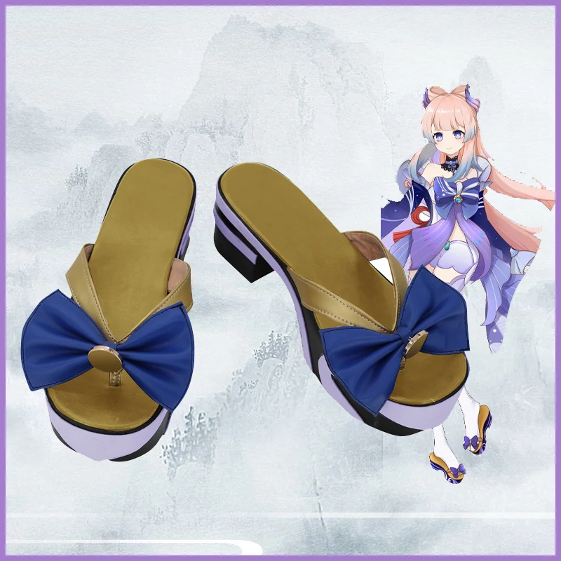 

Game Genshin Impact Cosplay Shoes Sangonomiya Kokomi Anime Halloween Accessories Custom Made Carnival Christmas Masquerade Party