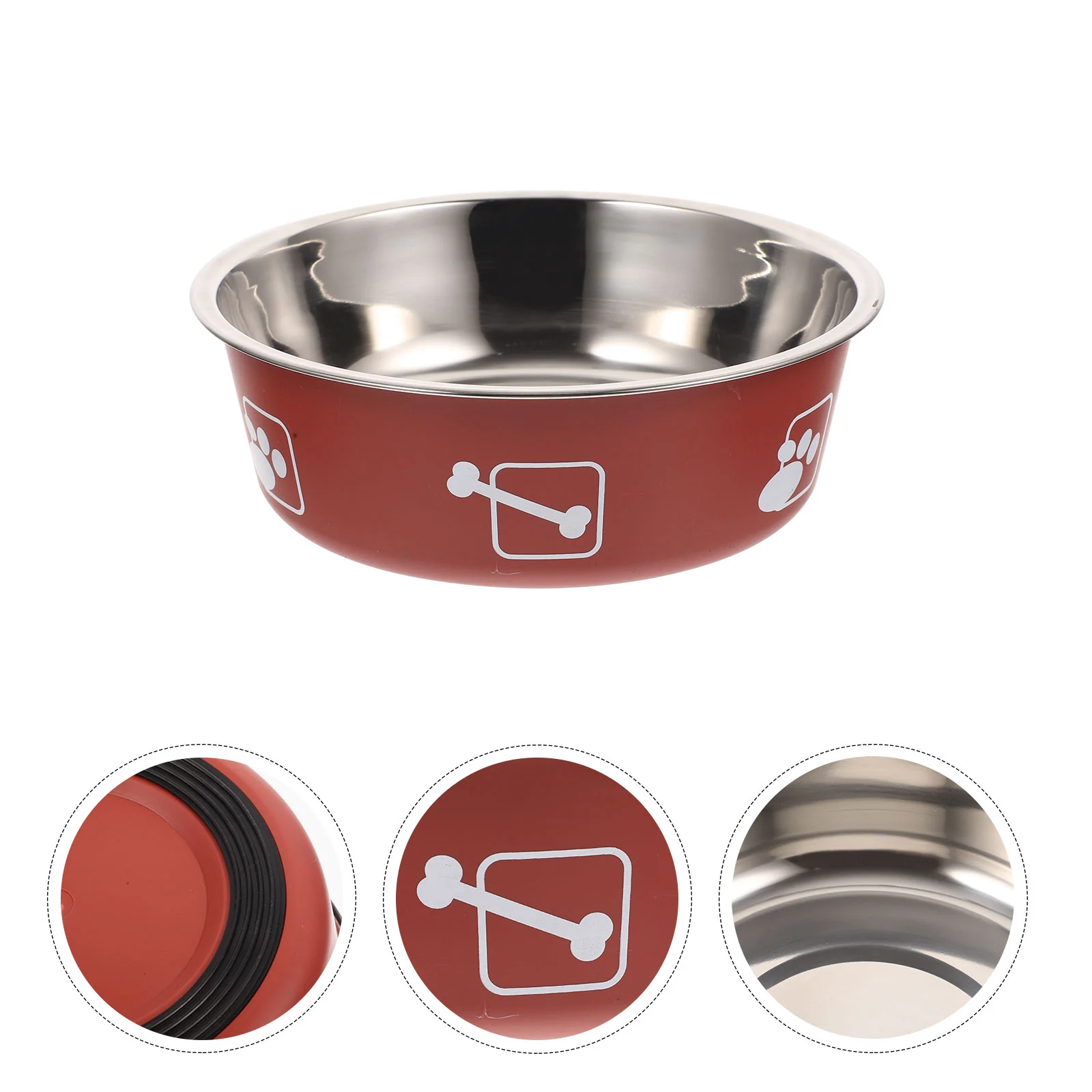 

Bowl Dog Petcontainer Double Layer Water Puppy Feeder Antistainless Steel