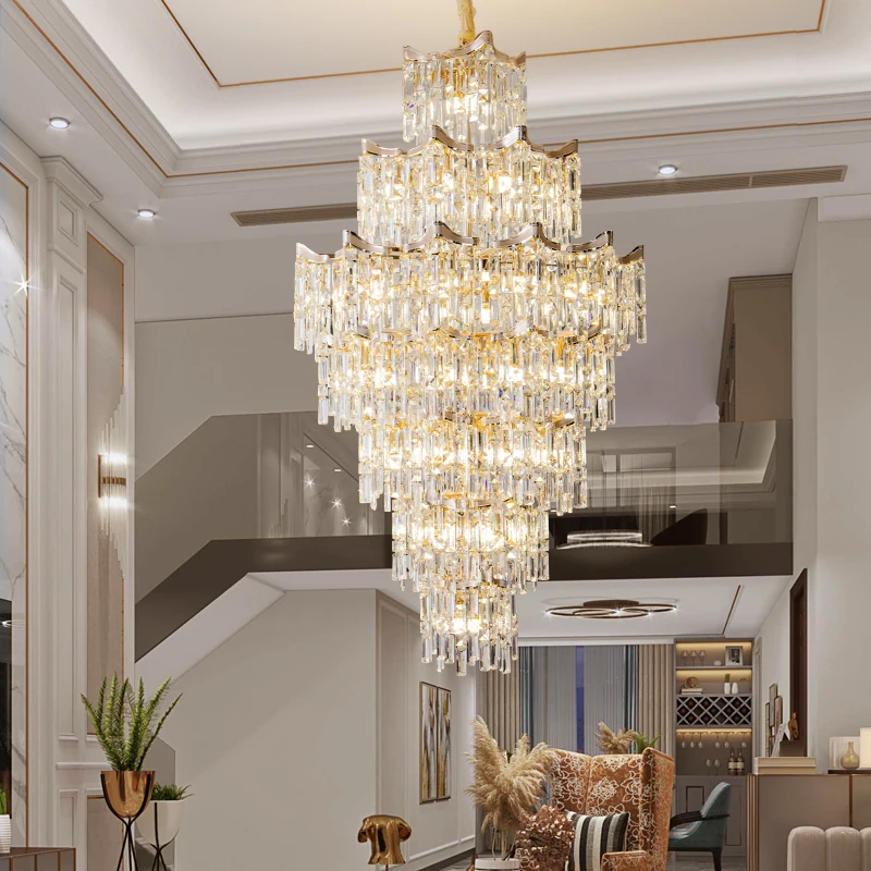 

Light Luxury Chandelier Living Room Lamp Postmodern 2023 New Crystal Chandelier Modern Simple Atmosphere Diningroom Bedroom Lamp