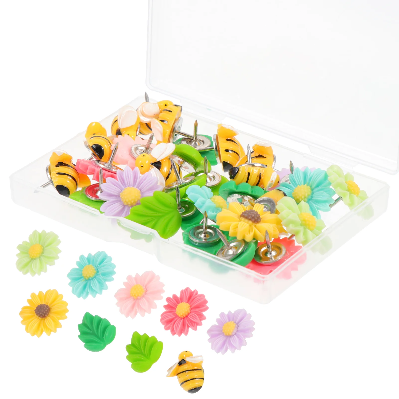 

Push Tacks Decorative Board Thumbtacks Pushpins Thumb Map Flower Cork Head Office Daisy Floret Flat Bradsdressmaker Sewing