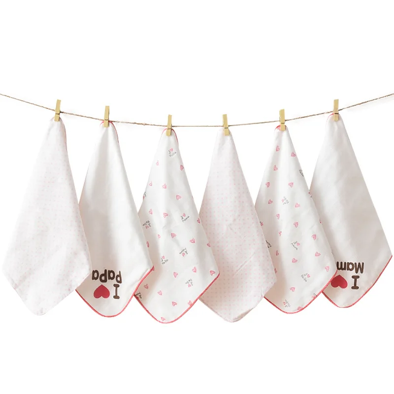 

6pcs Baby Towel Muslin Square for New Born Babies Accessories Newborn Stuff Face Hand Towel Baby Bath Bib Burp Cloth 25X25cm
