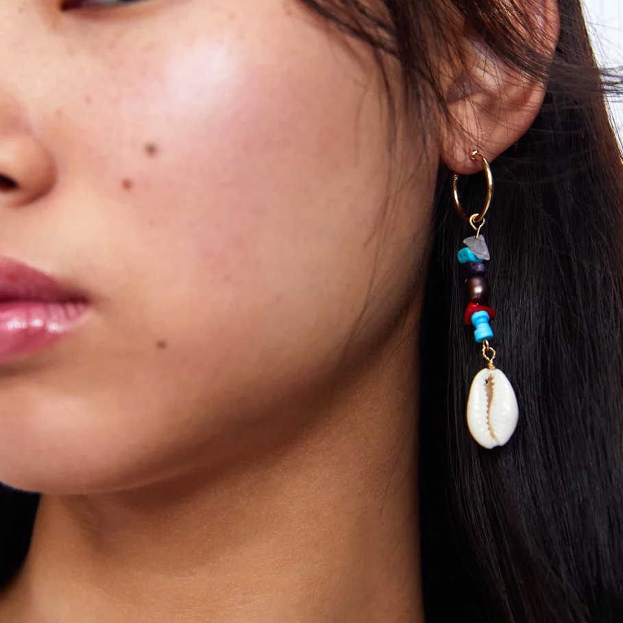 

2023 Za New Bohemian Handmade Beaded Shell Earrings for Woman Holiday