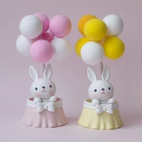 creative cartoon confession balloon cute bunny bear couple cake decoration car ornament decoration