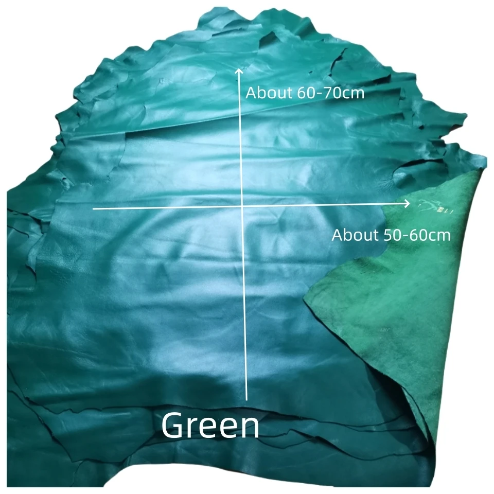 1 мм зеленая овчина. Кожа первого слоя. Ткань из натуральной кожи. Сделай Сам на