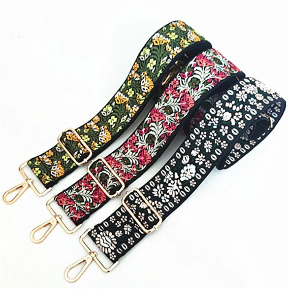 

Retro Embroidery Bag Belt Bag Handle Straps For Women Removable Adjustable DIY Handbag Shoulder Crossbody Bag Straps Accessories