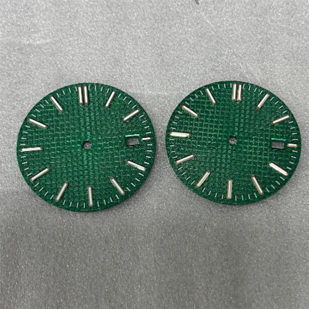 

Durable Watch Accessories Green Literal Dial Handel 31.8mm Green Luminous Light Fits The NH35 Movement