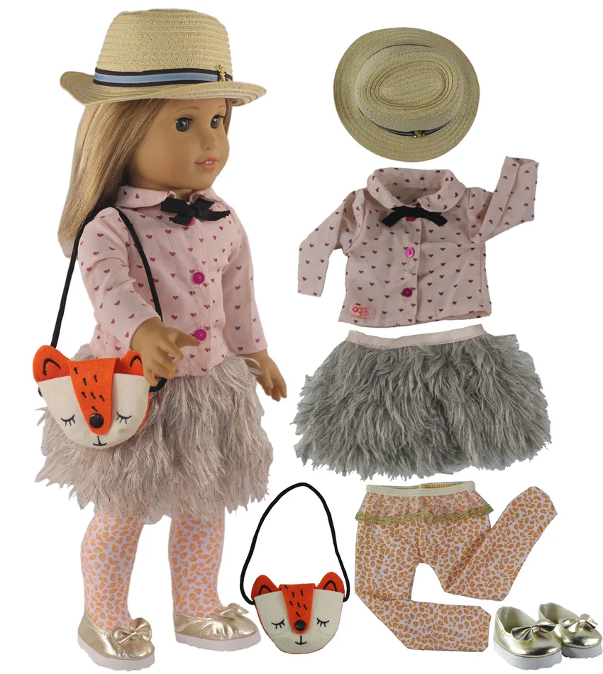 Набор одежды для модной куклы - игрушечный наряд для американской куклы 18" Casual, много вариантов стилей X93.