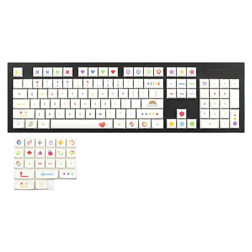 

104+23 Colour Pen PBT Dye-subbed XDA Keycap Set for Mechanical Keyboard GH60 GK61 64 68 84 87 104 108