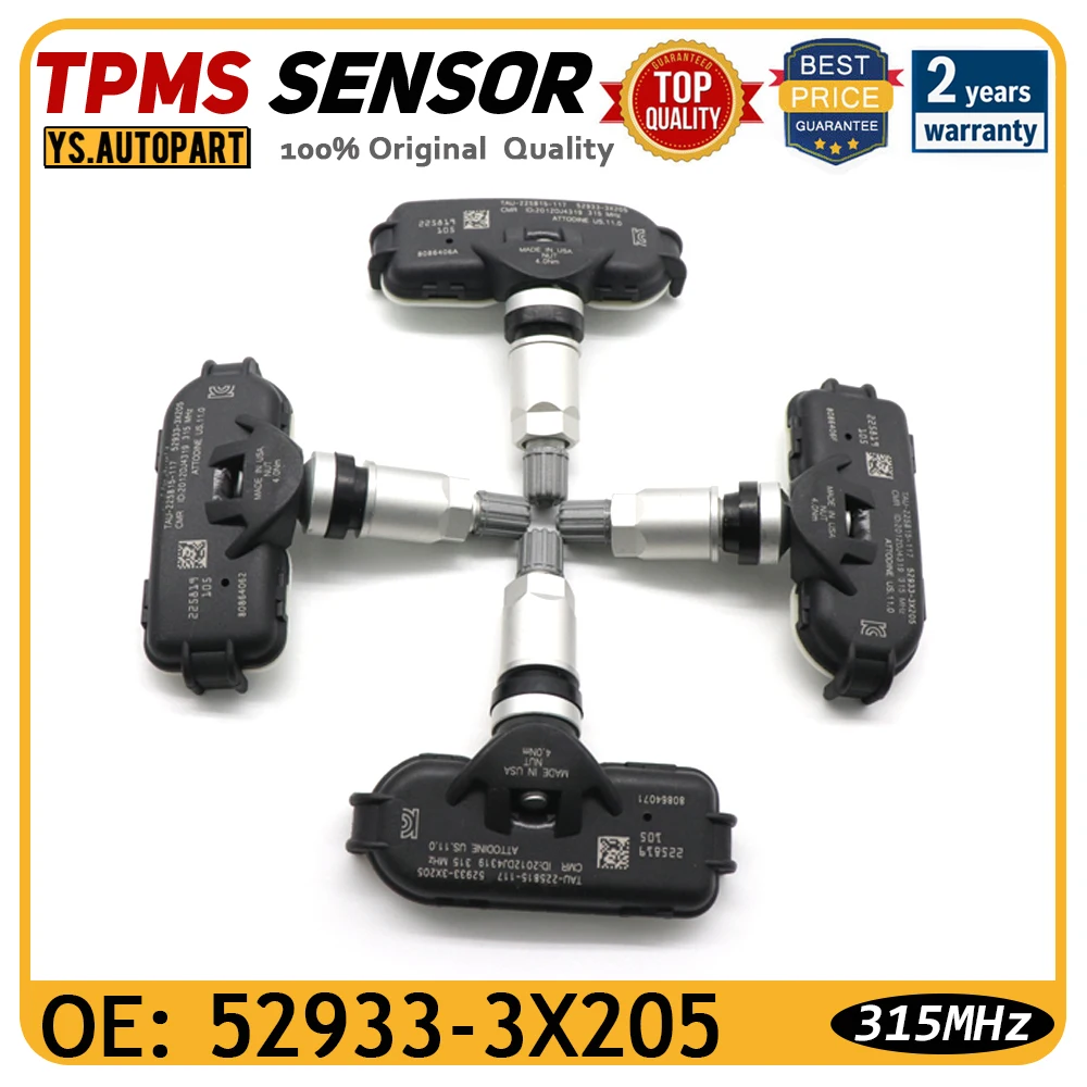 

Датчик давления воздуха в шинах 52933-3X205 для Hyundai Elantra для Kia Forte 2012-2024 315 МГц