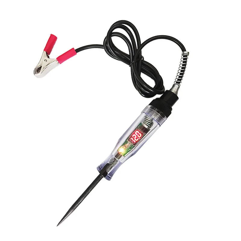 

Auto 3-48V DC Car Truck Voltage Circuit Tester Car Test VoltMet Long Probe Pen Light Bulb Automobile Maint 6V 12V 24V