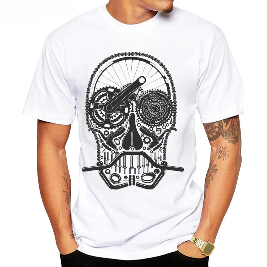 Футболка мужская с коротким рукавом фиксированное снаряжение велосипедная Рама