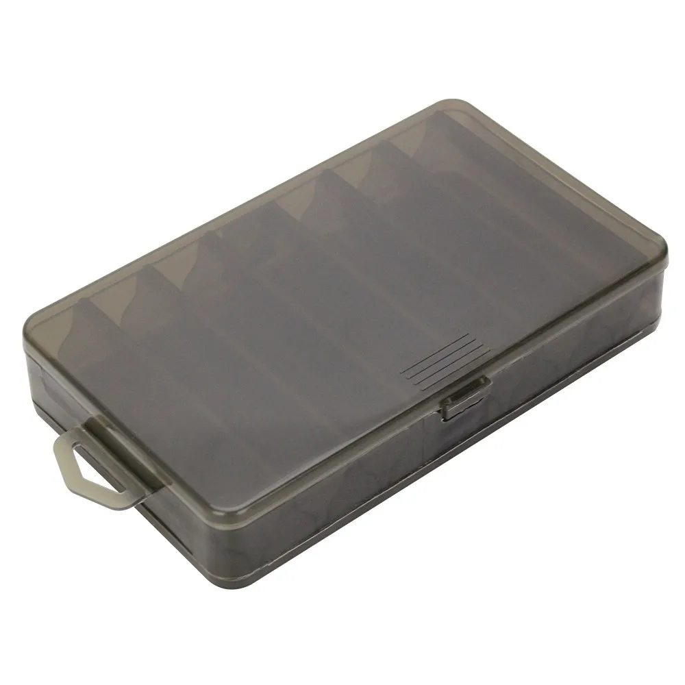 

Plastic Fishing Lure Box Double Sided 14 Compartments Bait Box Fishing Tackle Container