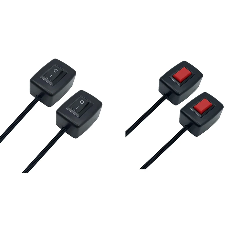 

2Pcs Car Switch Double-Sided Adhesive Mount Surface Mount Push Button Switch