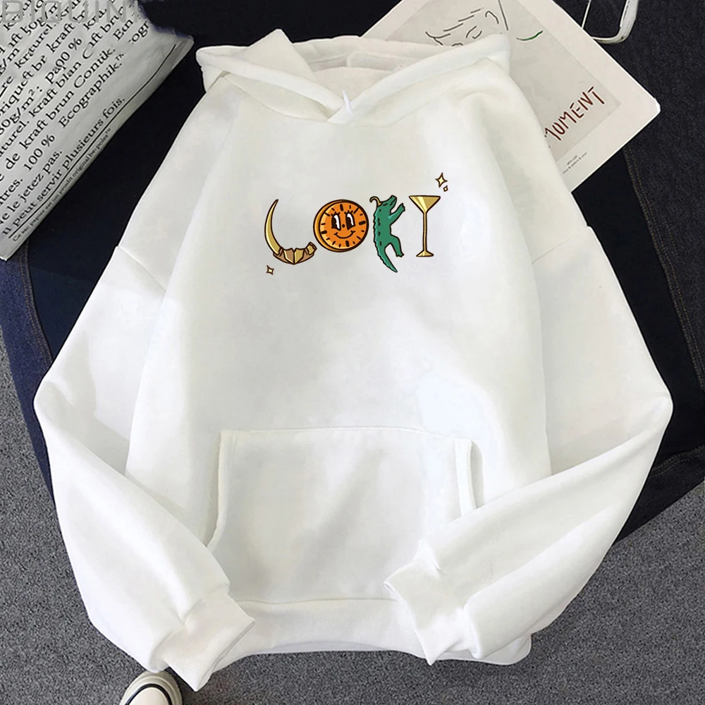 

Loki Hoodies Cartoon Printing Pullovers Female Hip Hop Ulzzang Sweatshirts Women Casual Crew Neck Clothes Kawaii Couple Hoody