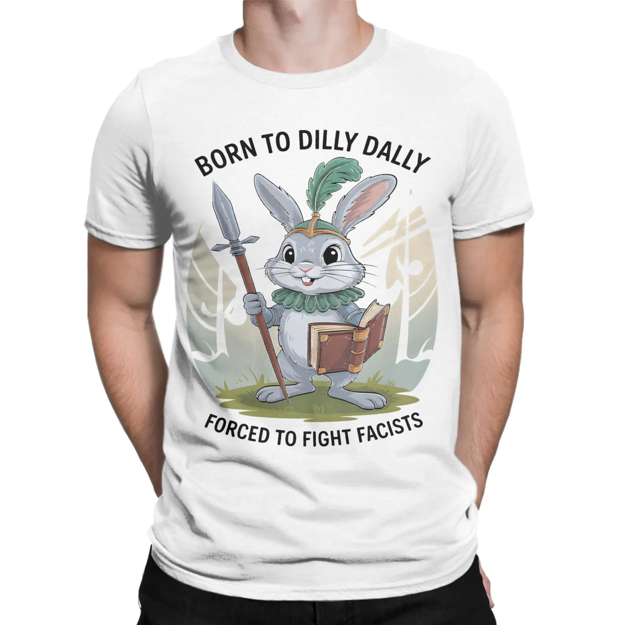 Фото Мужские и женские футболки Born To Dilly Dally Forced To Lock In из чистого хлопка, футболка с коротким рукавом, футболка с круглым вырезом, одежда больших размеров №3