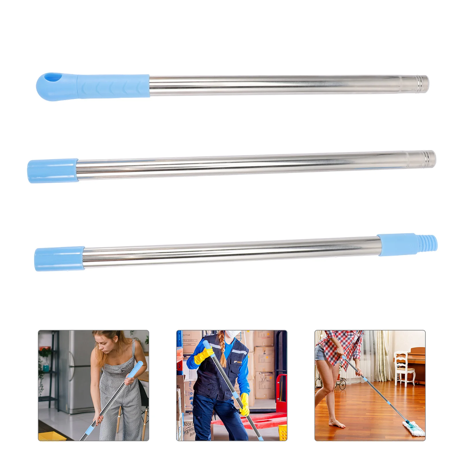 

Mop Handle Pole Metal Broom Stick Rod Floor Replacement Steel Rods Cleaning Steam Supplies Stainless Cleaner Parts Pan Head