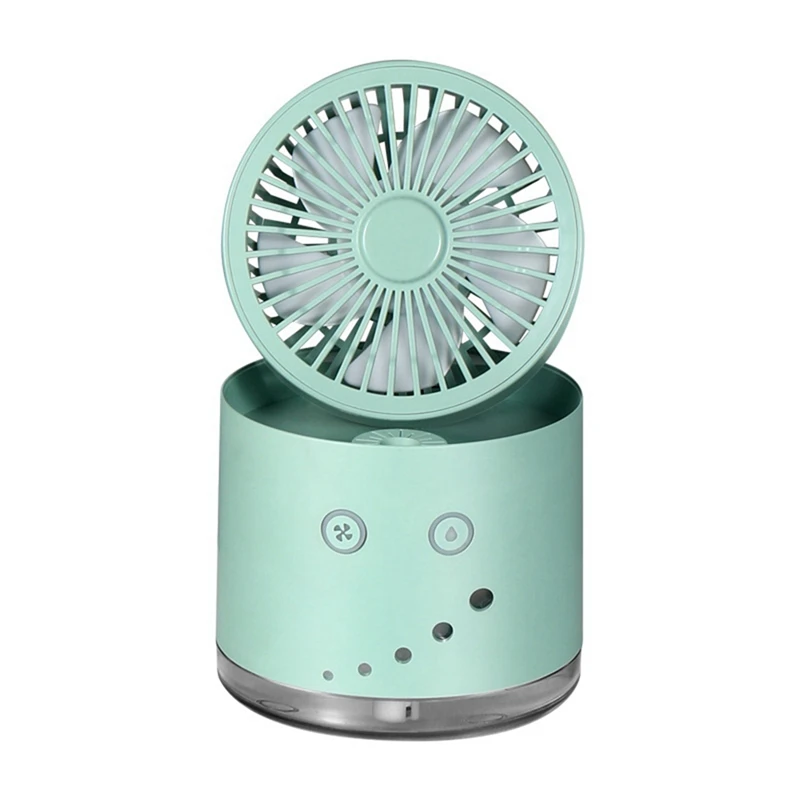 

Foldable Desktop Small Fan USB Rechargeable Personal Cooling Fan With Humidification Spray Night Light For Office Home