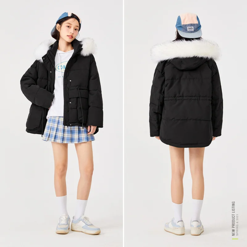 Senma одежда на хлопковой подкладке женская толстая парка средней длины с