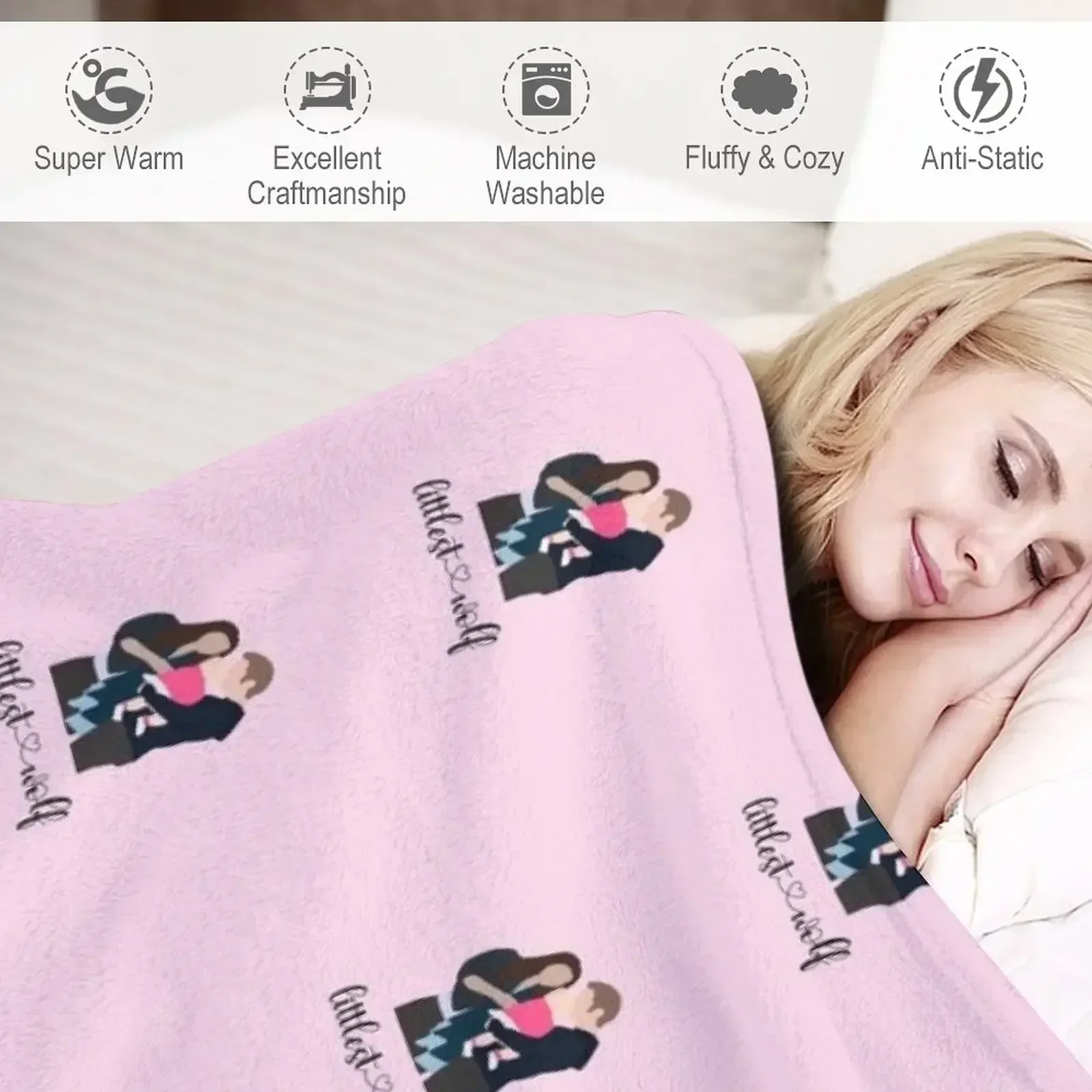 Одеяло Klaus hayley and hope Littlest Wolf одеяло Polar очень большое из фланелевой ткани